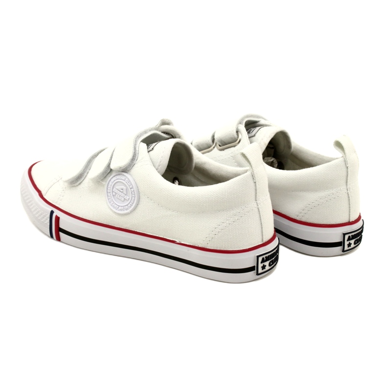 Zapatillas deportivas con velcro para niños American Club LH63/22, blanco 6