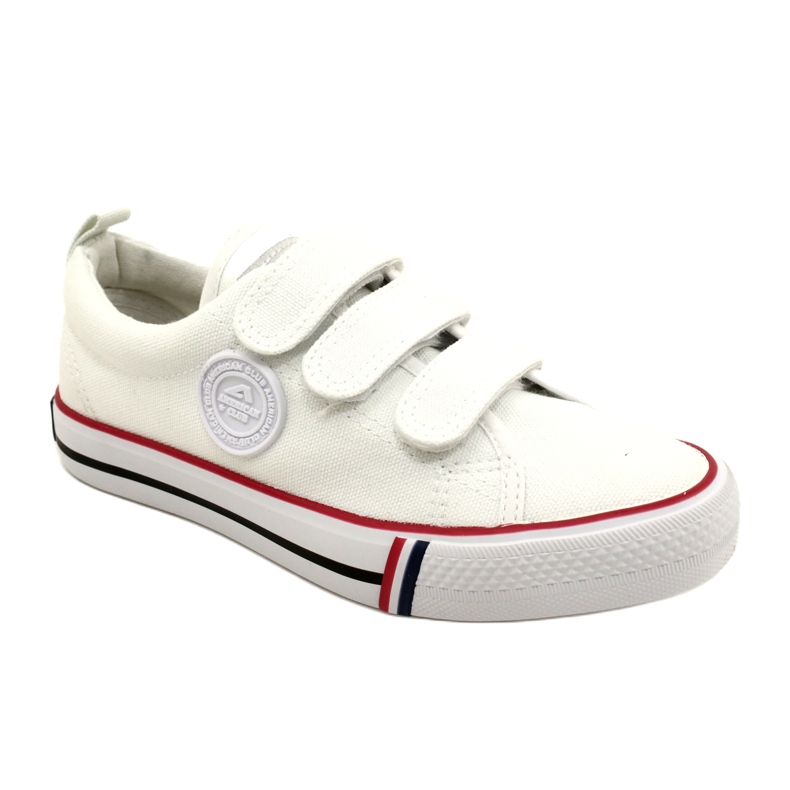 Zapatillas deportivas con velcro para niños American Club LH63/22, blanco 1