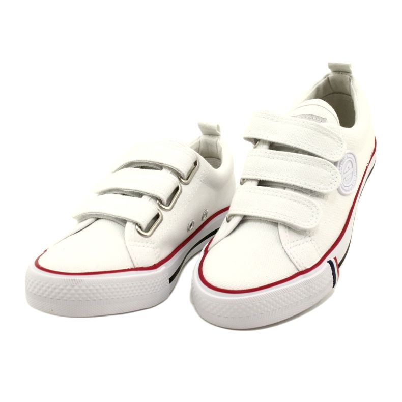 Zapatillas deportivas con velcro para niños American Club LH63/22, blanco 4