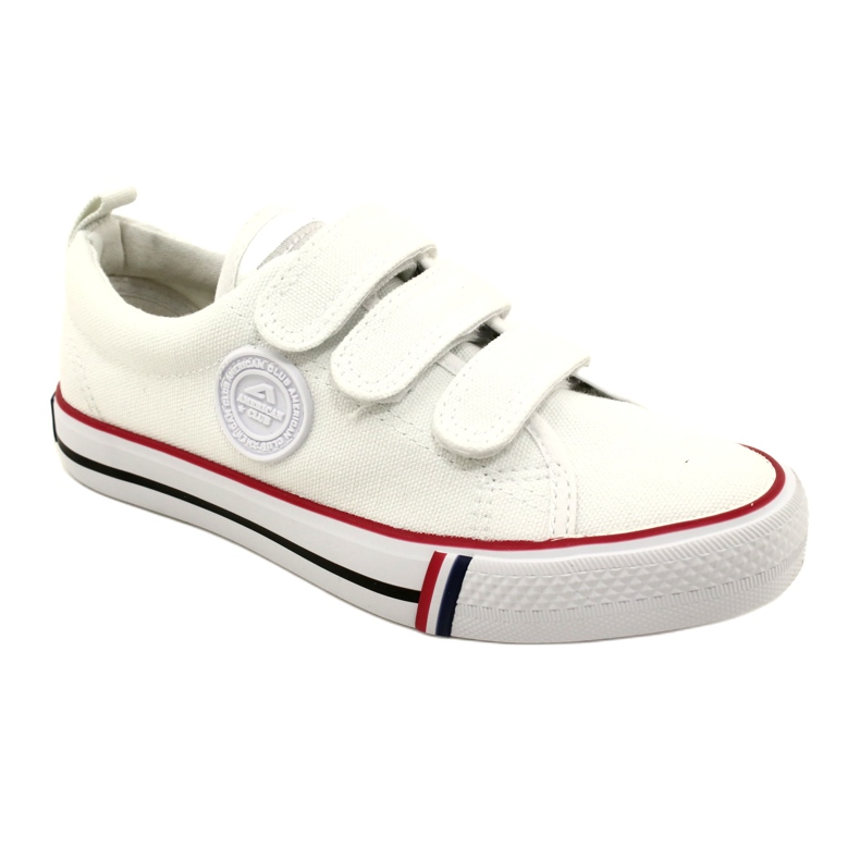 Zapatillas deportivas con velcro para niños American Club LH63/22, blanco 2