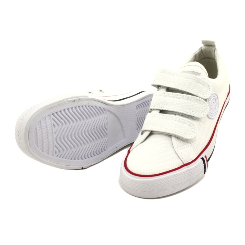 Zapatillas deportivas con velcro para niños American Club LH63/22, blanco 5