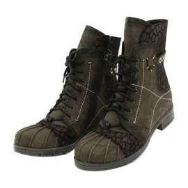Botas cálidas de piel para mujer Maciejka Olive 03961-24 verde 4 Botas cálidas de piel para mujer Maciejka Olive 03961-24 verde 4