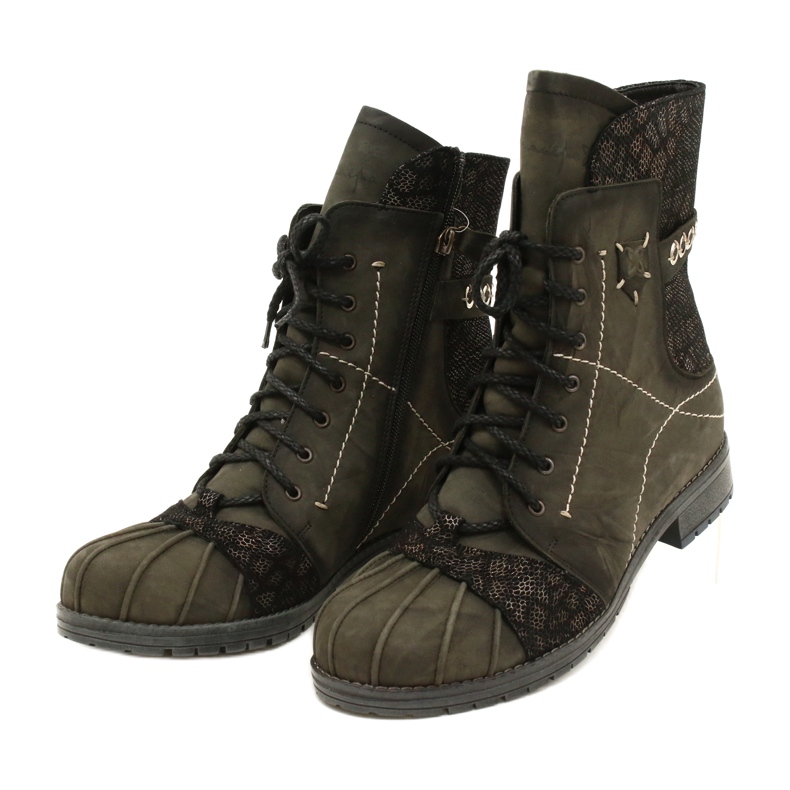 Botas cálidas de piel para mujer Maciejka Olive 03961-24 verde 4 Botas cálidas de piel para mujer Maciejka Olive 03961-24 verde 4