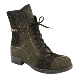 Botas cálidas de piel para mujer Maciejka Olive 03961-24 verde 2 Botas cálidas de piel para mujer Maciejka Olive 03961-24 verde 2