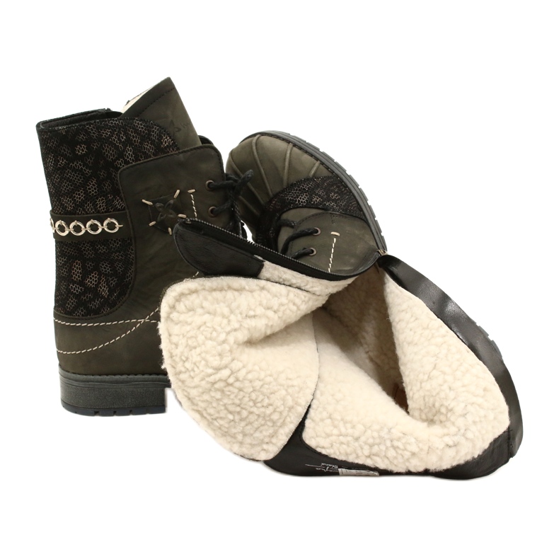 Botas cálidas de piel para mujer Maciejka Olive 03961-24 verde 6