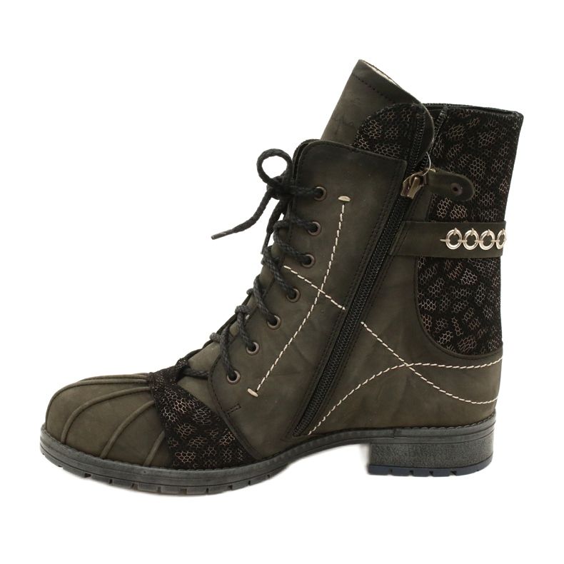 Botas cálidas de piel para mujer Maciejka Olive 03961-24 verde 3