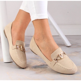 Mocasines mujer ante beige Vinceza 2227 6
