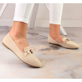 Mocasines mujer ante beige Vinceza 2227 7