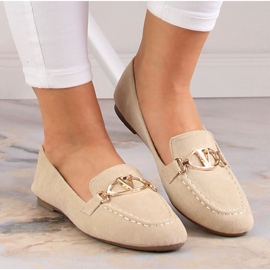 Mocasines mujer ante beige Vinceza 2227 8