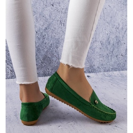 BM Mocasín verde con plantilla de piel de Verrill 1
