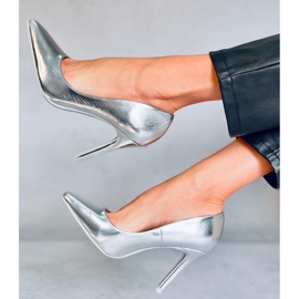 BM Tacones de aguja Karen Silver para mujer plata 5