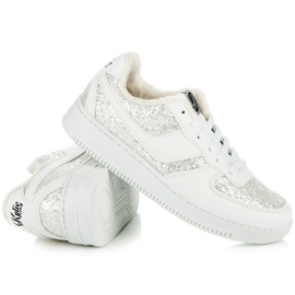 Kylie Zapatillas cálidas gris blanco 3