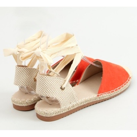 Alpargatas con cordones Romina Orange naranja 2