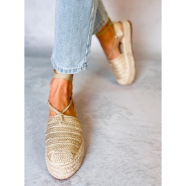 BM Sandalias mujer Seila Gold alpargatas dorado 4