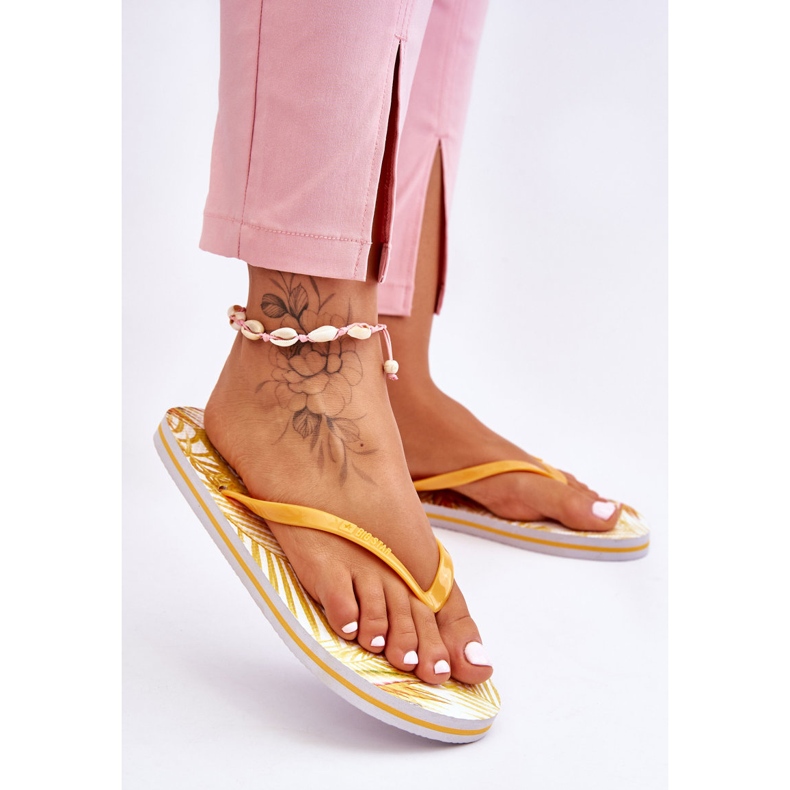 Chanclas de moda para mujer Big Star LL274819 Amarillo 2