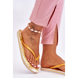 Chanclas de moda para mujer Big Star LL274819 Amarillo 3