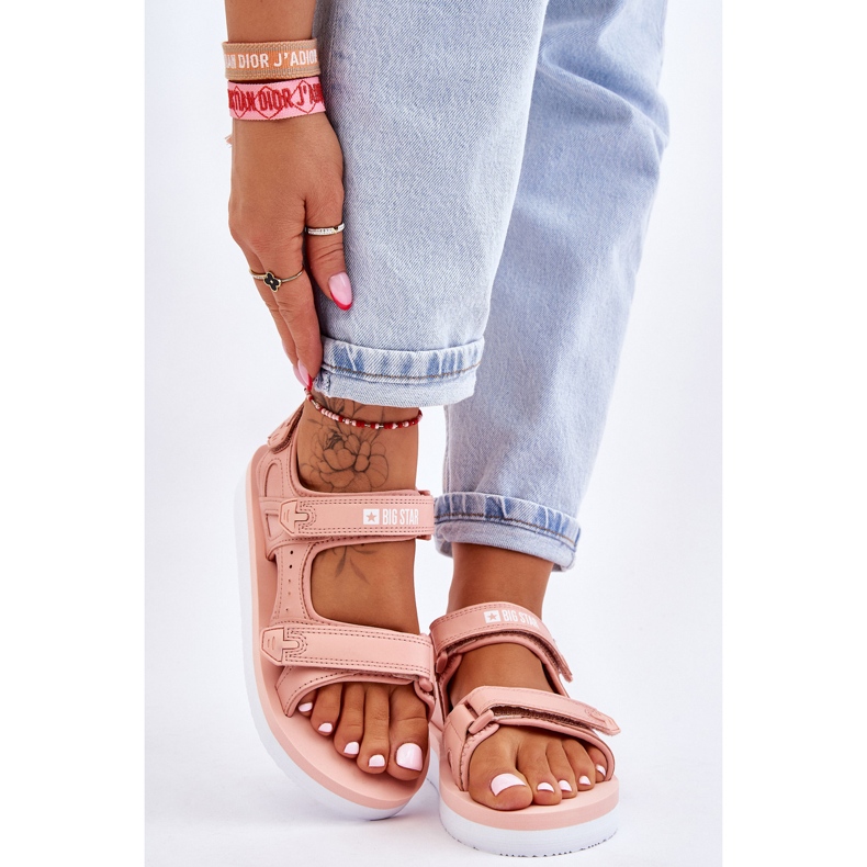 Sandalias Deportivas Mujer Plataforma Big Star LL274788 Rosa 2