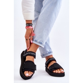 Sandalias Velcro Mujer Big Star LL274784 Negro 4
