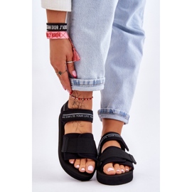 Sandalias Velcro Mujer Big Star LL274784 Negro 3