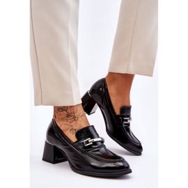 Lemar Cómodos Zapatos De Salón Lacados Damira Negros 4