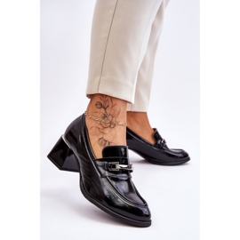 Lemar Cómodos Zapatos De Salón Lacados Damira Negros 3