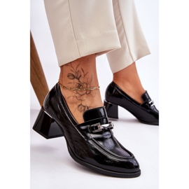 Lemar Cómodos Zapatos De Salón Lacados Damira Negros 9