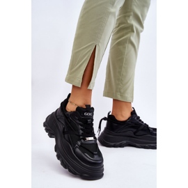 Zapatos Deportivos En Una Plataforma Masiva GOE LL2N4030 Negro 3