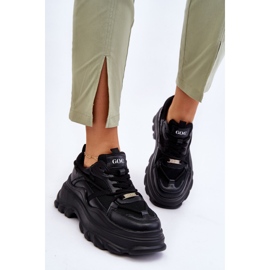 Zapatos Deportivos En Una Plataforma Masiva GOE LL2N4030 Negro 5