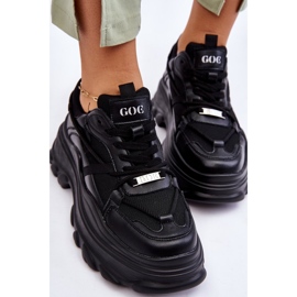 Zapatos Deportivos En Una Plataforma Masiva GOE LL2N4030 Negro 6
