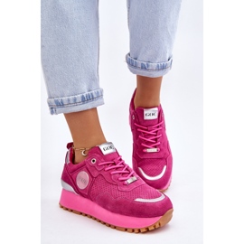Deportivas Mujer Ante Plataforma GOE LL2N4002 Fucsia rosado 5