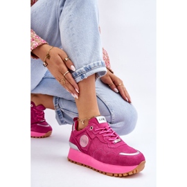 Deportivas Mujer Ante Plataforma GOE LL2N4002 Fucsia rosado 9