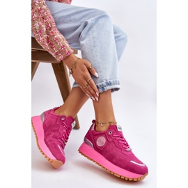 Deportivas Mujer Ante Plataforma GOE LL2N4002 Fucsia rosado 10