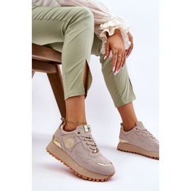 Deportivas Mujer Ante Plataforma GOE LL2N4001 Beige marrón 11