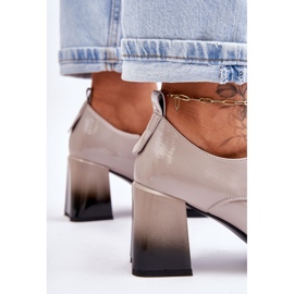 S.Barski Zapatos De Tacón Alto De Moda Darren Gris Claro 4