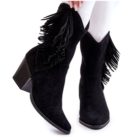 S.Barski Botas Vaqueras Bajas Mujer Ante Negro Elyse 9