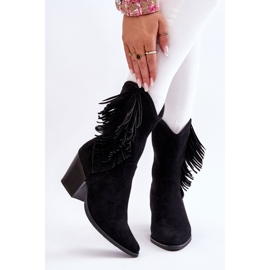 S.Barski Botas Vaqueras Bajas Mujer Ante Negro Elyse 1
