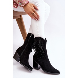 S.Barski Botas Vaqueras Bajas Mujer Ante Negro Elyse 6