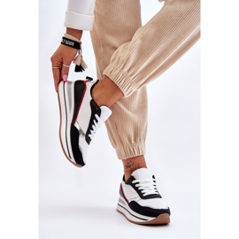 BM Deportivas De Mujer Con Cuña Y Plataforma Blanco Y Negro Allen 2