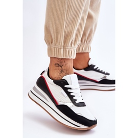 BM Deportivas De Mujer Con Cuña Y Plataforma Blanco Y Negro Allen 3