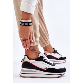 BM Deportivas De Mujer Con Cuña Y Plataforma Blanco Y Negro Allen 5