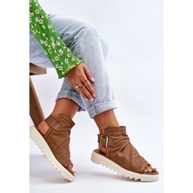 BM Sandalias De Mujer Camel Adonis Botines marrón 6