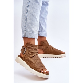 BM Sandalias De Mujer Camel Adonis Botines marrón 3
