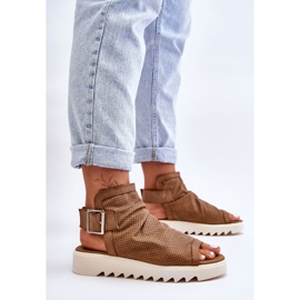BM Sandalias De Mujer Camel Adonis Botines marrón 4