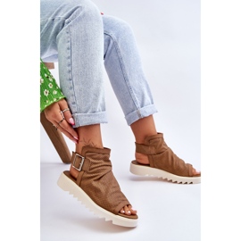 BM Sandalias De Mujer Camel Adonis Botines marrón 7
