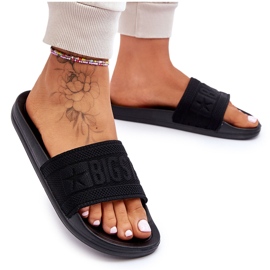 Pantuflas Big Star de moda para mujer LL274A158 Negro 9