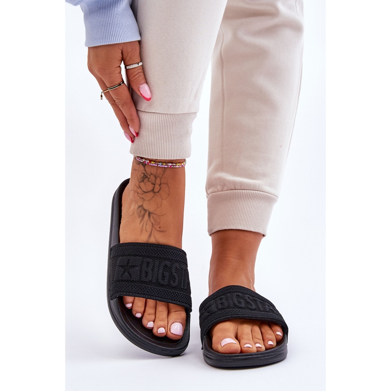 Pantuflas Big Star de moda para mujer LL274A158 Negro 1