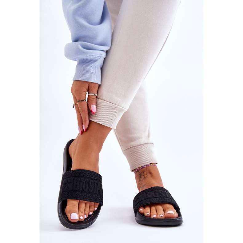 Pantuflas Big Star de moda para mujer LL274A158 Negro 2