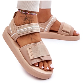 Sandalias Mujer Velcros Big Star LL274787 Beige 10