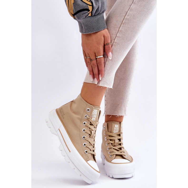 Deportivas Altas Textil Plataforma Big Star LL274160 Beige 2