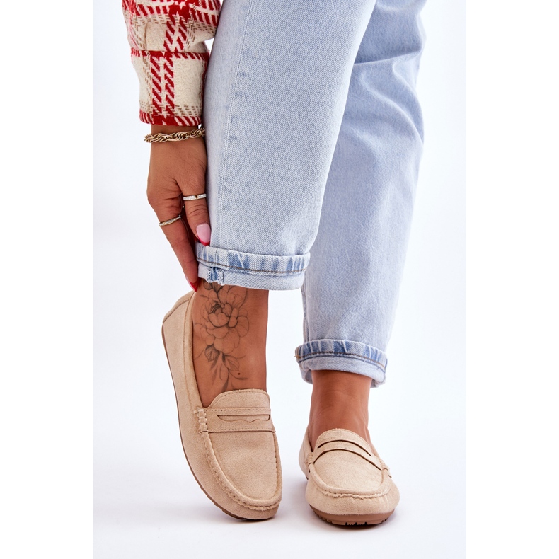 FC3 Mocasines Clásicos Mujer Ante Beige Ivana 1